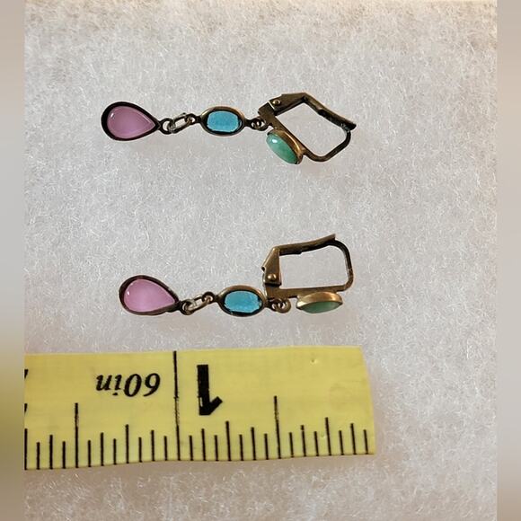 Sorrelli Dangle Earrings – Pastel Crystal Drops - Picture 4 of 5